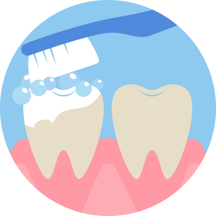 Tooth cleaning illustration